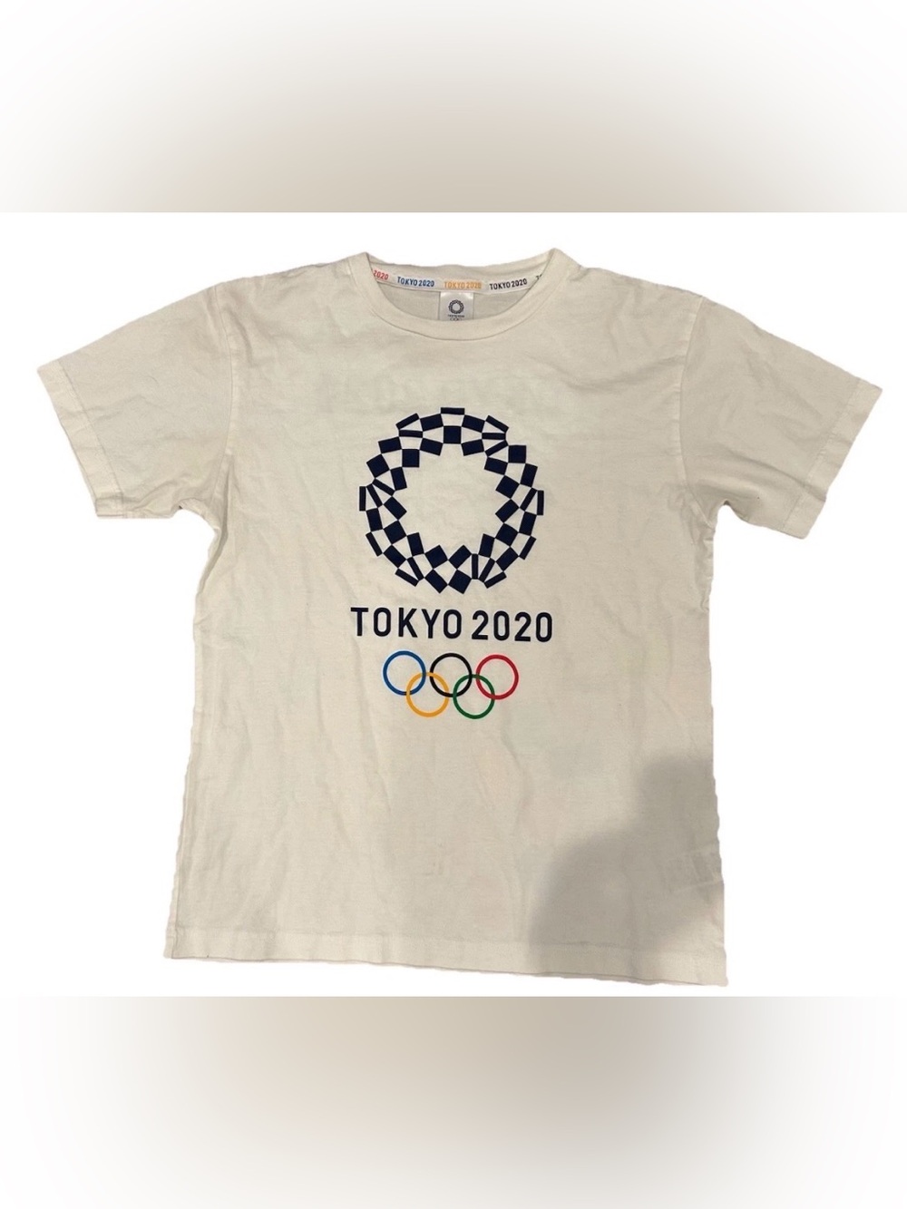 Official Tokyo 2020 Summer Olympics T-Shirt White Cotton Logo Graphic Men's S/M